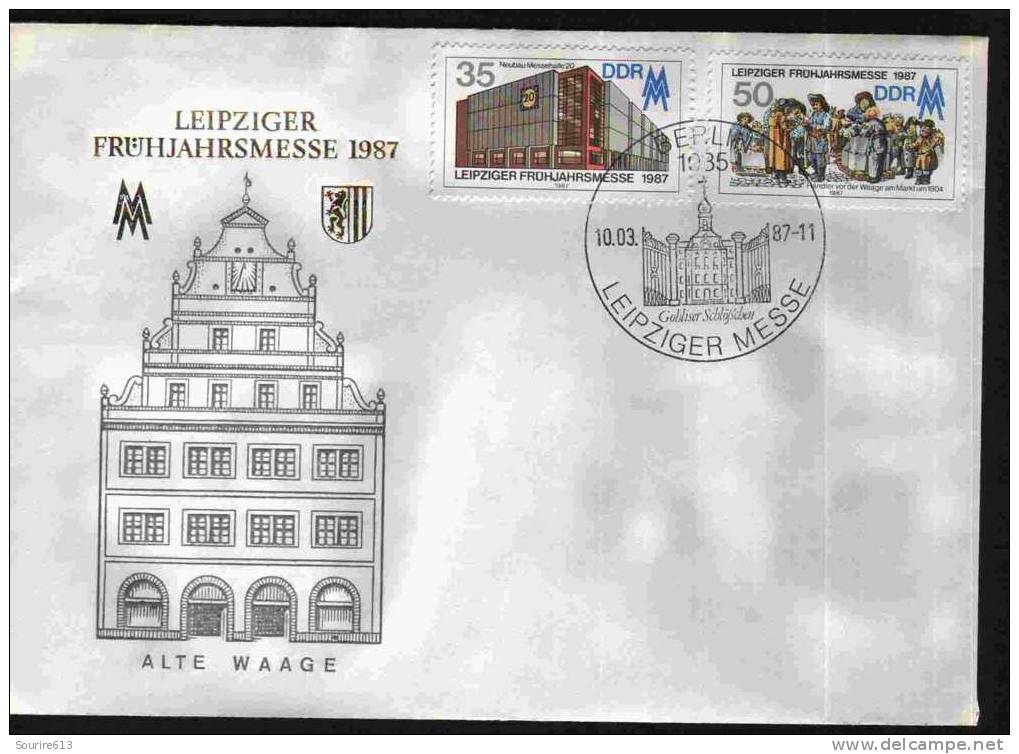 Fdc DDR 1987 Marchands & Marché 1804 Foire De Leipzig - Otros & Sin Clasificación