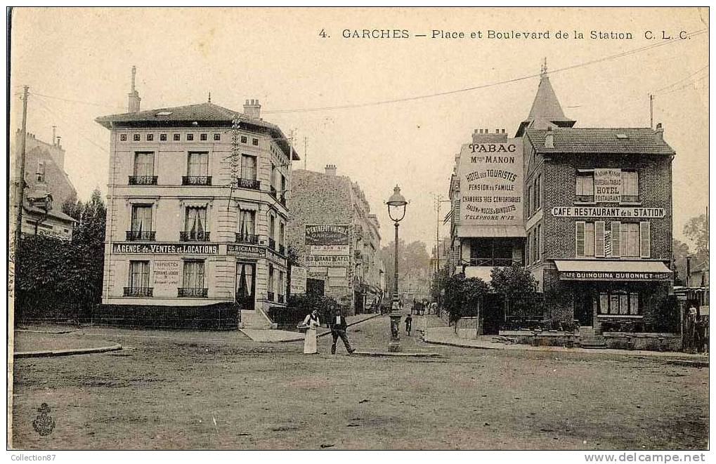 92 - HAUTS De SEINE - GARCHES - PLACE De La GARE - AGENCE IMMOBILIERE - CAFE HOTEL - MAISON DETRUITE Voir N° 32841746 - Garches