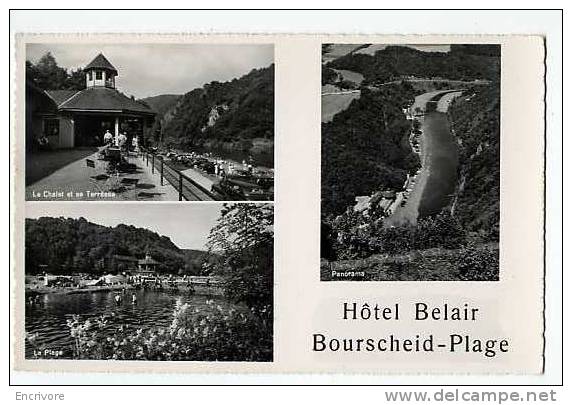 Cpsm BOURSCHEID PLAGE Multi Vues HOTEL BELAIR Hoffmann - Chalet Terrasse Plage Panorama - Bourscheid