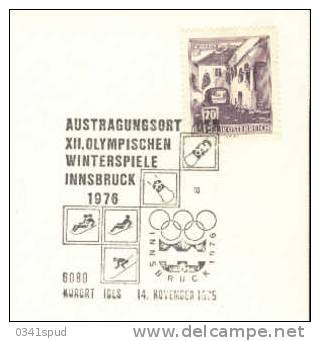 Jeux Olympiques 1976 Innsbruk  Autriche Sports D'Hiver - Winter (Other)