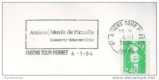 SC2921 Musee De Picardie Conserver Renover Creer Flamme Amiens Tour Perret 1994 - Museen