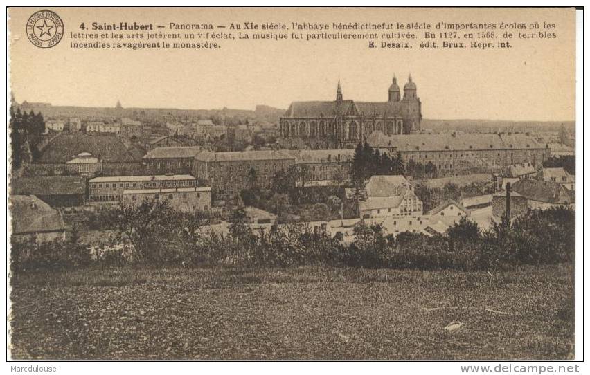 Saint-Hubert. Panorama. Au XIè Siècle,l'abbaye Bénédictine Fut Le Siège D'importantes écoles Des Lettres Et Des Arts. - Saint-Hubert