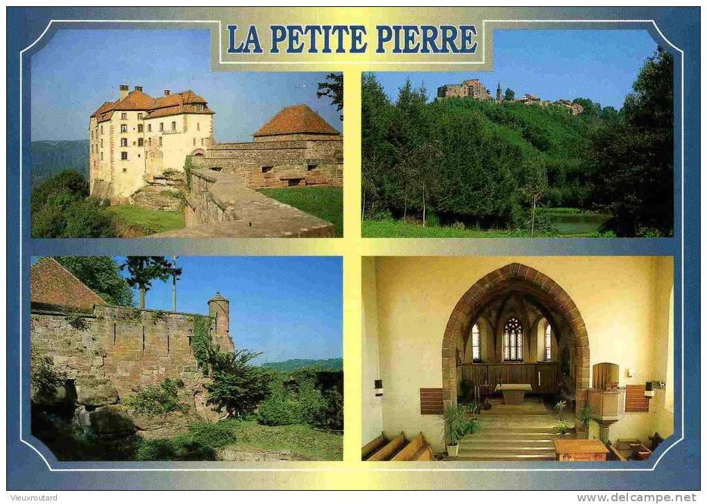 CPSM.  LA PETITE PIERRE . CHATEAU. VUE GENERALE. REMPARTS. CHAPELLE. - La Petite Pierre