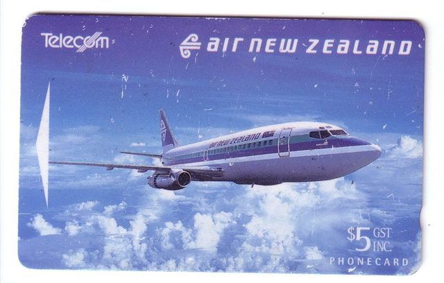 BOEING 737-200 ( New Zealand Rare Card ) Air - Plane &ndash; Avion - Airplane &ndash; Aircraft  - Planes ( DAMAGED CARD - Nueva Zelanda