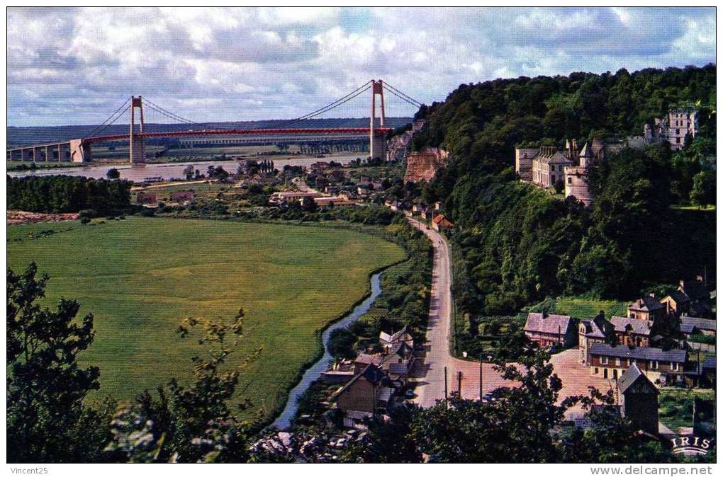 Le Pont De Tancarville 1960  Le Bourg  76  Normandie - Tancarville