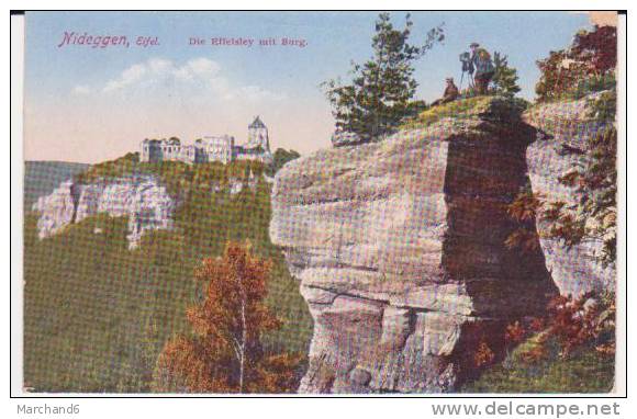 Allemagne Nideggen Eifel Die Effelsley Mit Burg éditeur Peter Peters Dueren - Düren