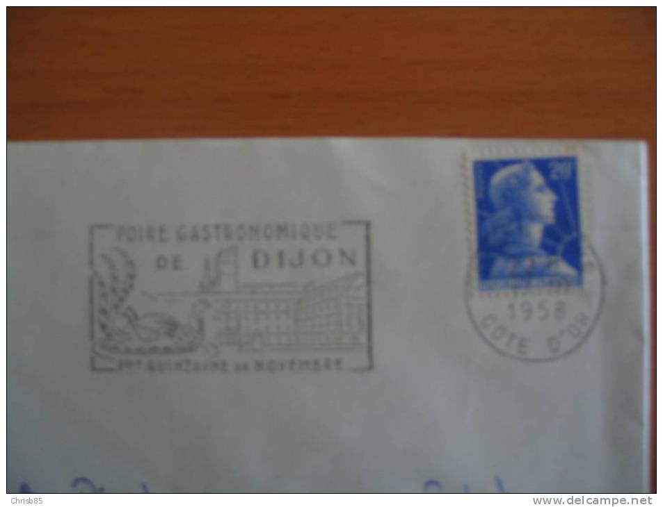 OBLITERATION OISEAU FRANCE 1958 - Mechanical Postmarks (Advertisement)