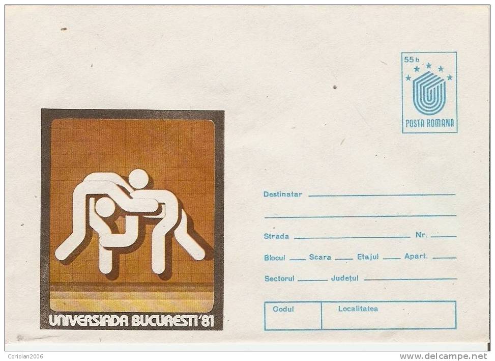 Romania /postal Stationery - Wrestling