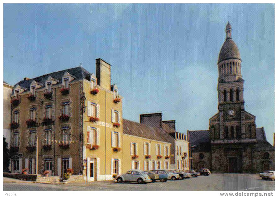 Carte Postale 53. Ernée  Hotel De La Poste Quartier De L'église  Trés  Beau Plan - Ernee