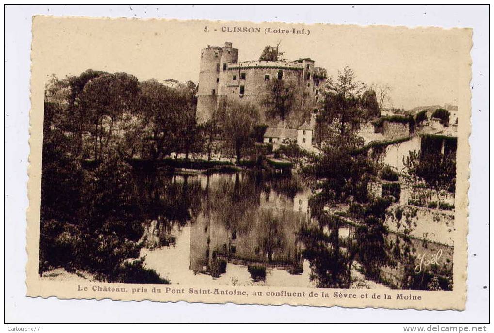K10 - CLISSON - Le Château Pris Du Pont Saint-Antoine Au Confluent De La Sèvre Et De La Moine (1947) - Clisson