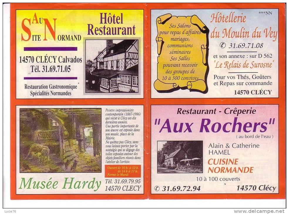 AU SITE NORMAND  - Hôtel Restaurant  - CLECY - Andere & Zonder Classificatie