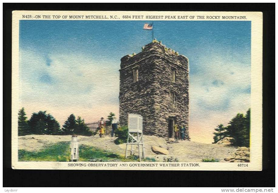 Mount Mitchell, North Carolina, Observatory And Goverment Weather Station - Autres & Non Classés