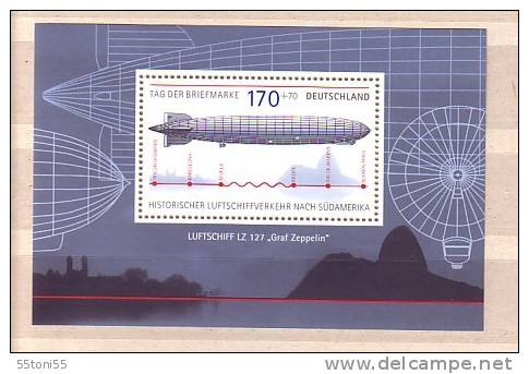 Germany 2007 Stamp Day - Graf Zeppelin  S/S-MNH - Zeppeline