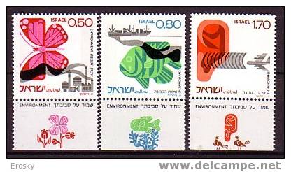 K0068 - ISRAEL Yv N°591/93 ** AVEC TAB ENVIRONNEMENT - Neufs (avec Tabs)