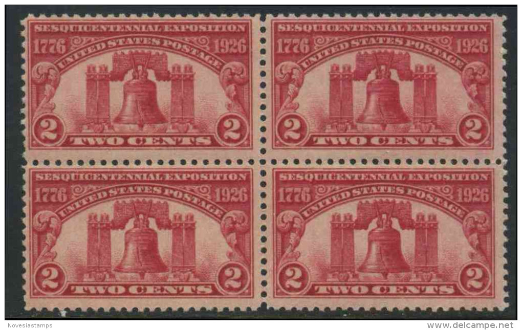 !a! USA Sc# 0627 MNH BLOCK (Gum Slightly Damaged) - Liberty Bell - Unused Stamps