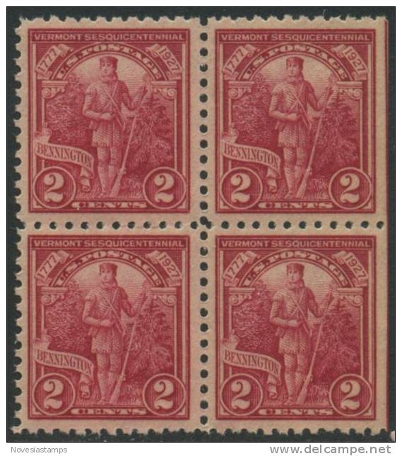 !a! USA Sc# 0643 MNH BLOCK (right Side Cutted) - Vermont Sesquicentennial - Unused Stamps