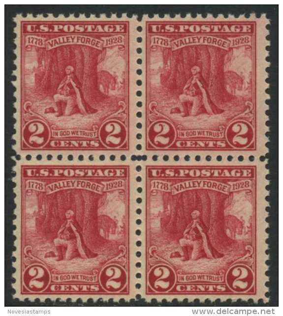 !a! USA Sc# 0645 MNH BLOCK - Valley Forge - Neufs