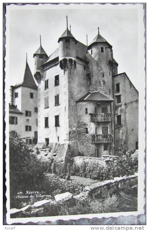 CP Photo De SIERRE " Château Des VIDAMNES " . - Sierre