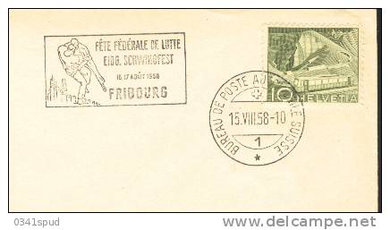 1958 Suisse Fribourg  Lutte Wrestling Lotta  Ringen - Wrestling