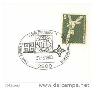 1980 Allemagne Bremen   Karate Champ Monde  Sur Carte - Zonder Classificatie