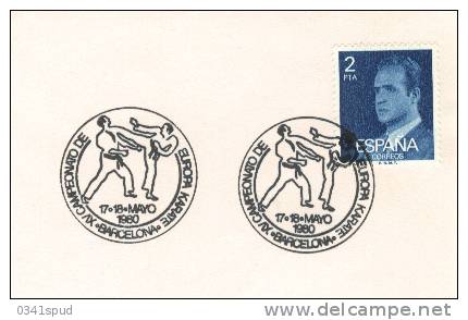 1980 Espagne  Karate Champ Europe Sur Carte - Zonder Classificatie
