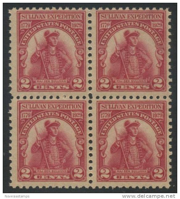 !a! USA Sc# 0657 MNH BLOCK - Sullivan Expedition - Unused Stamps