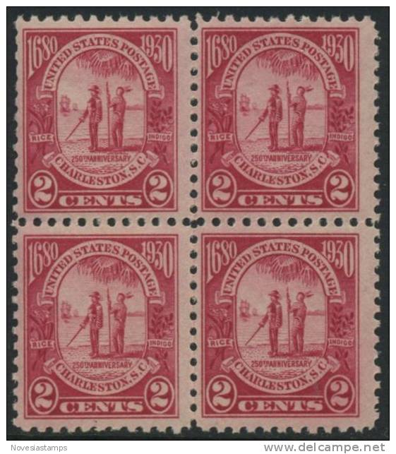 !a! USA Sc# 0683 MNH BLOCK - Carolina Charleston - Unused Stamps