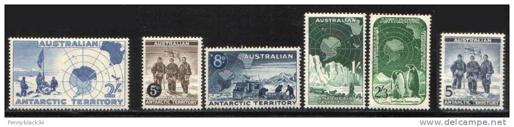 Antarctique Australien - AAT N° 1/6 ** Vestfold Hills Et Carte De L'Antarctique - Chiens De Traineaux - Mawson Chien Dog - Ungebraucht