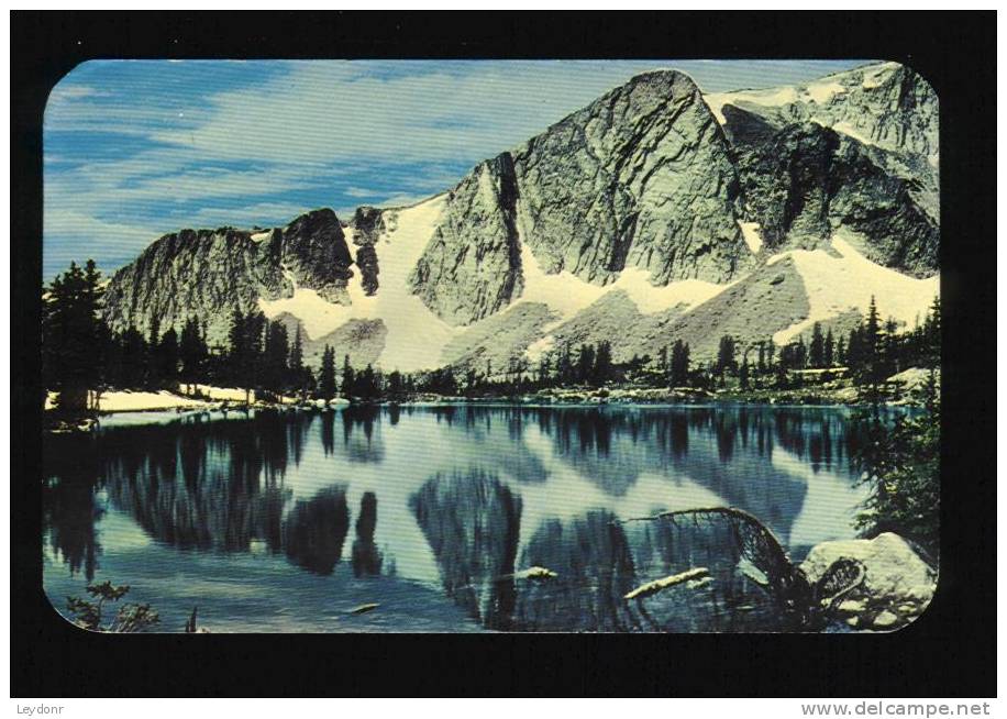 Mountain Reflected In Mirror Lake, Snowy Range, In Medicine Bow National Forest, Wyoming - Other & Unclassified
