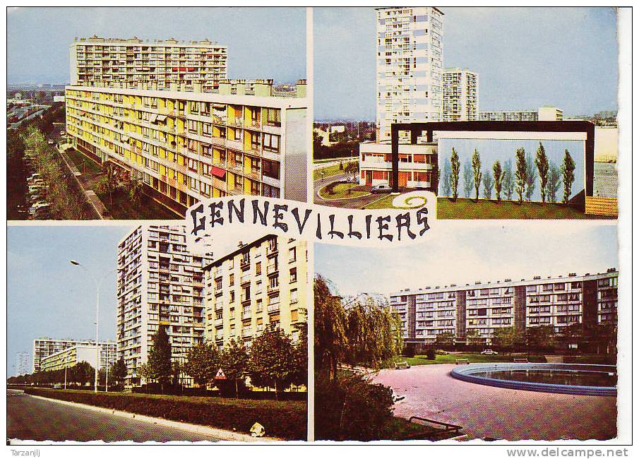 CPM à Plusieurs Vues De Gennevilliers (Hauts De Seine 91): Divers Aspects De La Ville - Gennevilliers