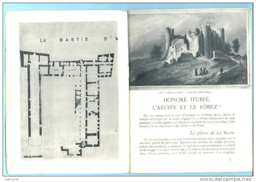 LOIRE - Chateau De La BASTIE D'URFE - Guide - Ed ??? - Datation Vers 1955/60 - Rhône-Alpes