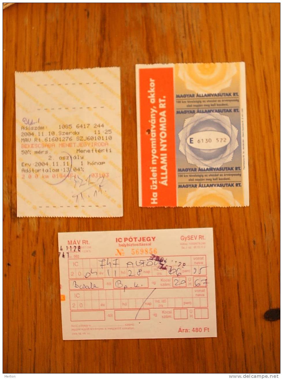 Train  Tickets  - Hungary  ,  Used  1990´s´  D15049 - Europe
