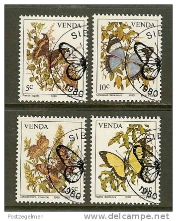 VENDA 1980 CTO Stamp(s) Butterflies 34-37 - Butterflies