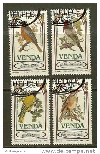 VENDA 1985 CTO Stamp(s) Songbirds 103-106 - Zangvogels