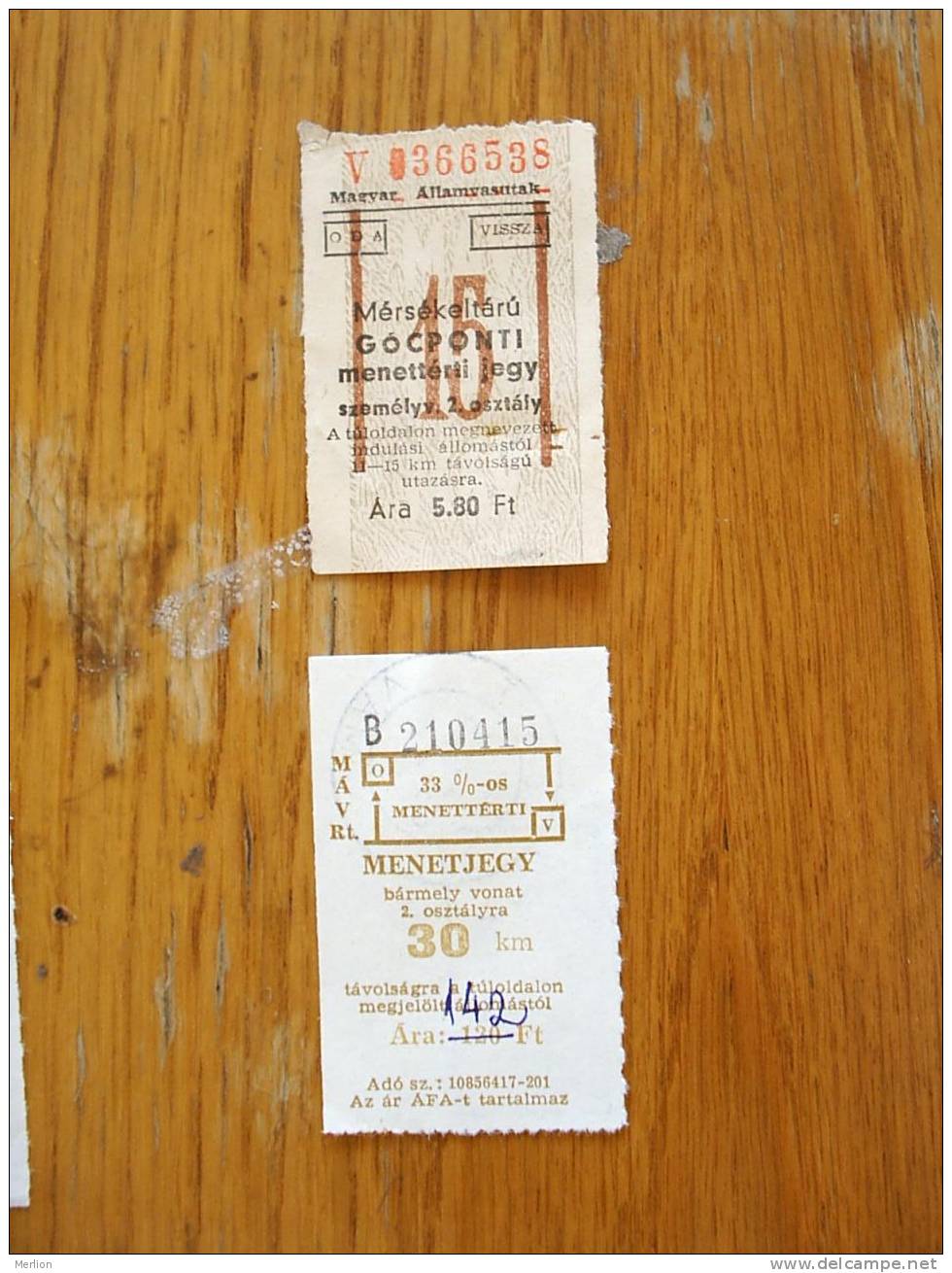 Railway - Train  Tickets   - Hungary  ,-  Used  1950´s  And 1990´s  D15069 - Europa