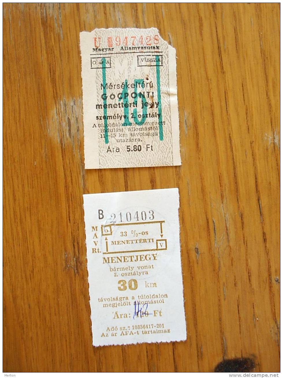 Railway - Train  Tickets   - Hungary  ,-  Used  1950´s  And 1990´s  D15070 - Europa