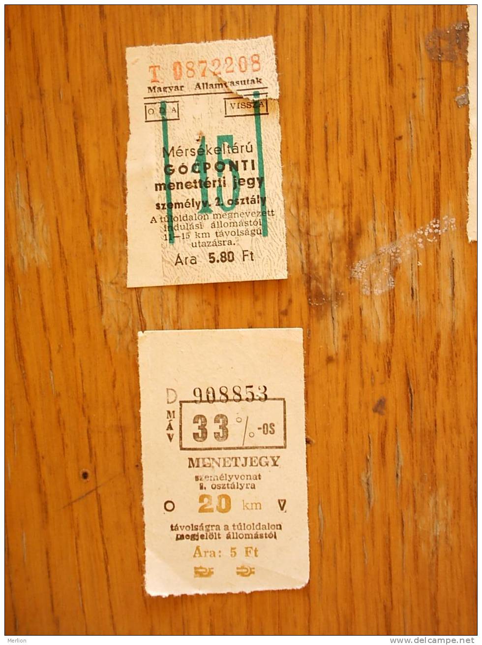 Railway - Train  Tickets   - Hungary  ,-  Used  1950´s  And 1990´s  D15071 - Europa