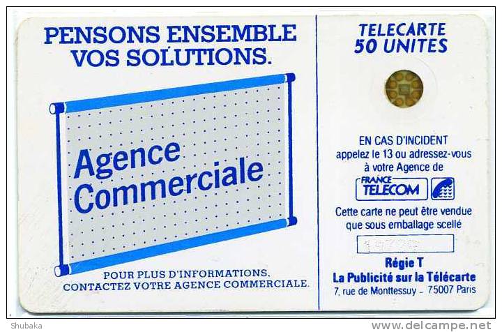 600 Agences  Te 9   SC5 OB  EF   5 N° Imp.  19729  Serigraphie  Diam 7  Texte 3   Cote 90€ - “600 Agences”