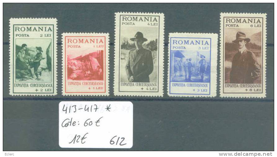 ROUMANIE   No Michel  413-417 * ( Avec Charnière )        Cote: 60 € - Unused Stamps