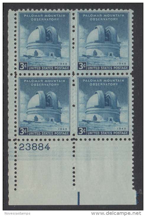 !a! USA Sc# 0966 MNH PLATEBLOCK (LL/23884) - Palomar Mountain Observatory - Ongebruikt