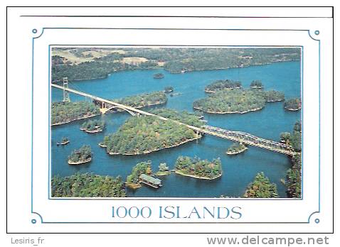 CP - 1000 ISLANDS -  AERIAL VIEW OF THE CANADIAN SPAN OF THE 1000 ISLANDS INTERNATIONAL BRIDGE - Otros & Sin Clasificación