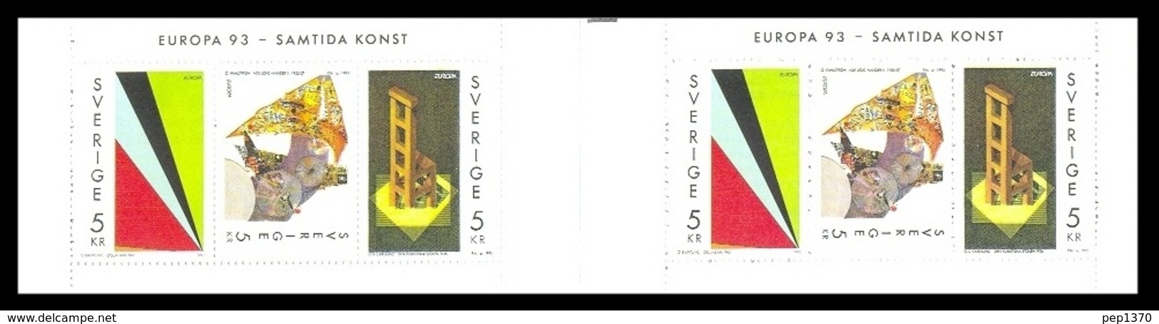 SUECIA 1993 EUROPA CEPT - ARTE MODERNO - CARNET - YVERT 1756-1758 CR1756 - Unused Stamps