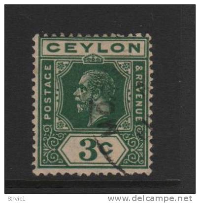 Ceylon, Scott # 202 Used King George V, 1912 - Ceylan (...-1947)