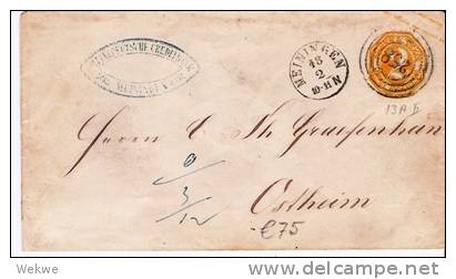 Tht054/  THURN & TAXIS - Meiningen 1864, Nach Ostheim. Umschlag 13 AII - Cartas & Documentos