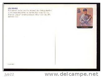 Jolie CP Sport Baseball Base Ball USA Lou Gehrig Baseman New York Yankees Iron Horse Pre Stamp Ready To Mail PAP - Baseball