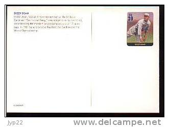 Jolie CP Sport Baseball Base Ball USA Dizzy Dean Fasball Throwing St Louis Cardinals Pre Stamp Ready To Mail - Honkbal