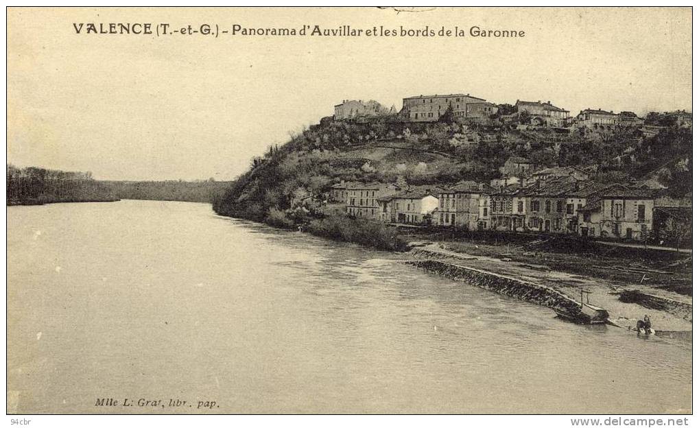 CPA (82)   VALENCE D AGEN     Panorama D Auvillar Et Les Bords De La Garonne - Valence