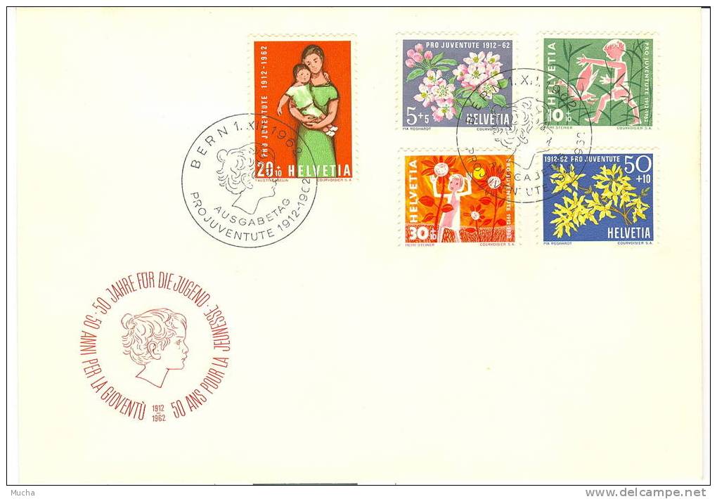 Pro Juventure 1962 FDC - Lettres & Documents