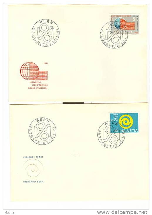 Nos 375-378 1961 FDC Sur 4 Enveloppes - Lettres & Documents