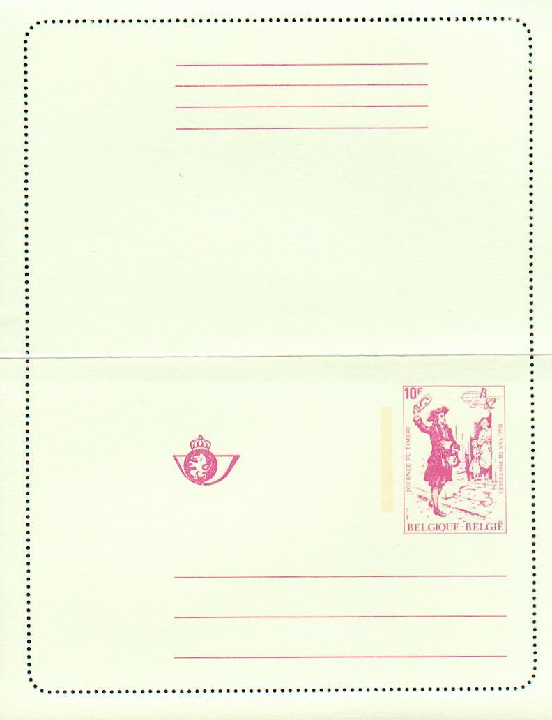 AP - Entier Postal - Carte-lettre N° 49 - Journée Du Timbre Et Lancement De L´exposition Belgica 1982 - 10,00 Fr Rouge - - Letter-Cards